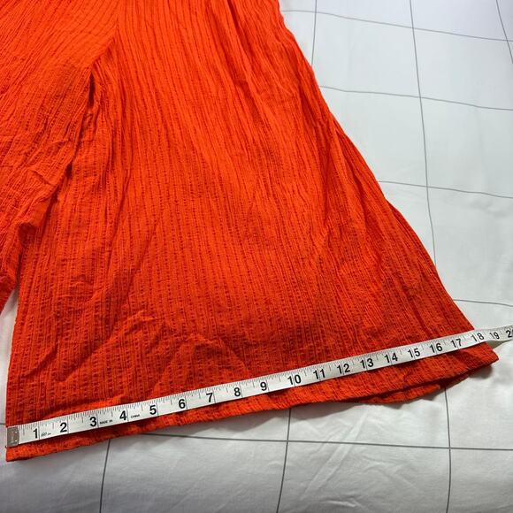 Anthropologie Maeve Jumpsuit Womens 8 Red Proust Halter Wide Leg Crop Keyhole - Picture 14 of 14